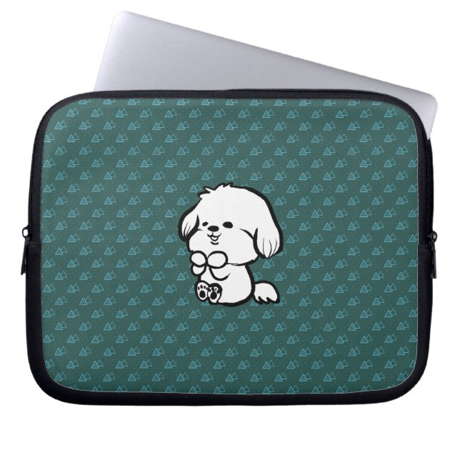 Happy Puppy Laptopschutzhülle (Vorderseite)