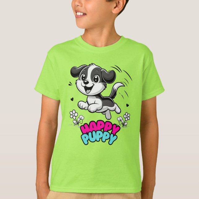 Happy Puppy T-Shirt (Vorderseite)