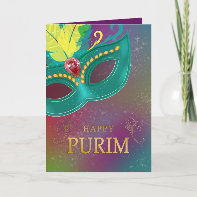 Happy Purim - Chag Purim Jewish Holiday Card Karte (Vorderseite)