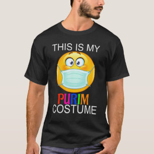 Happy Purim Costume Funny Jewish Face Mask T-Shirt