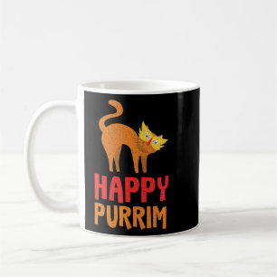 Happy Purim Costume Idea Funny Cat Hebrew Jewish H Kaffeetasse