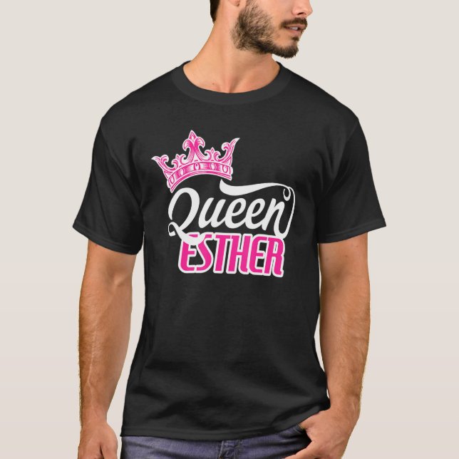 Happy Purim Costume Idea Queen Esther Hebrew Jewis T-Shirt (Vorderseite)