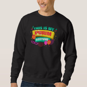Happy Purim Costume Idee Niedliche Maske Hebräisch Sweatshirt