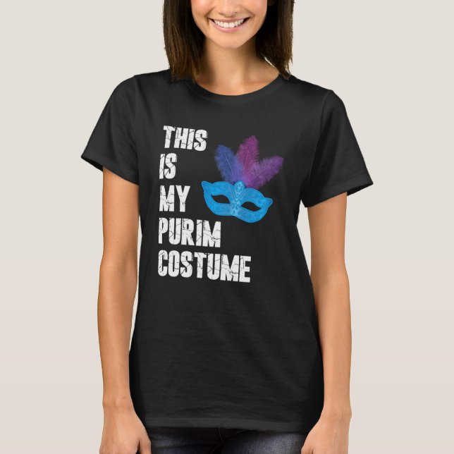Happy Purim Das ist mein Purim-Kostüm-Jude T-Shirt (Vorderseite)