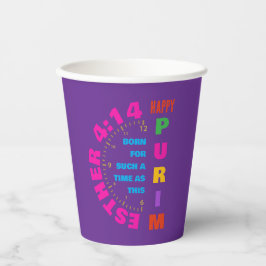 HAPPY PURIM Esther 4:14 für solch eine Zeit wie di Pappbecher