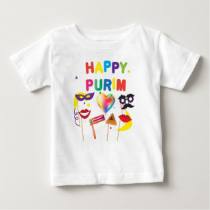 Happy Purim Festival Kinder Party Weihnachtsgesche Baby T-shirt