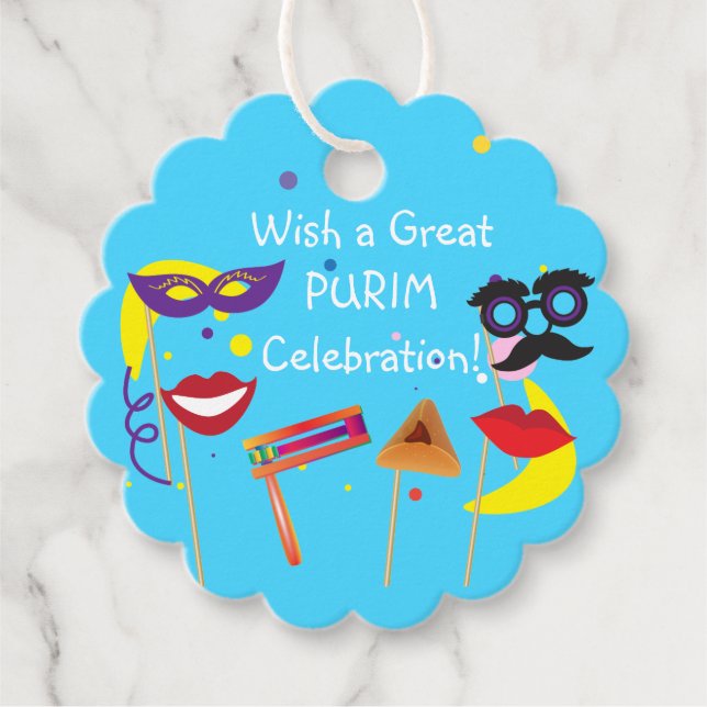 Happy Purim Festival Kinder Party Weihnachtsgesche Geschenkanhänger (Vorderseite)