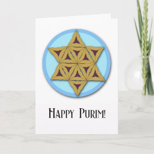 Happy Purim Hamantaschen Cookies Star von David Karte