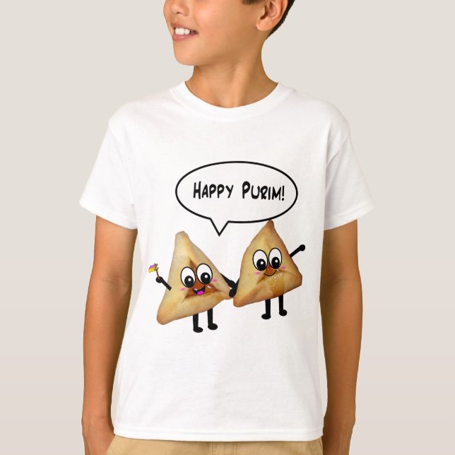 Happy Purim Hamantaschen T-Shirt (Vorderseite)