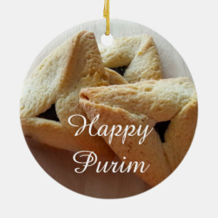 Happy Purim Keramik Ornament