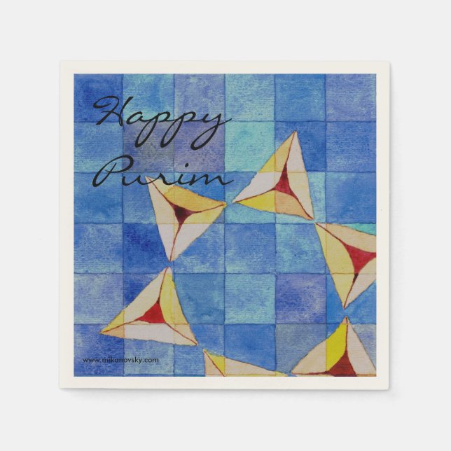 Happy Purim napkins Serviette (Vorderseite)