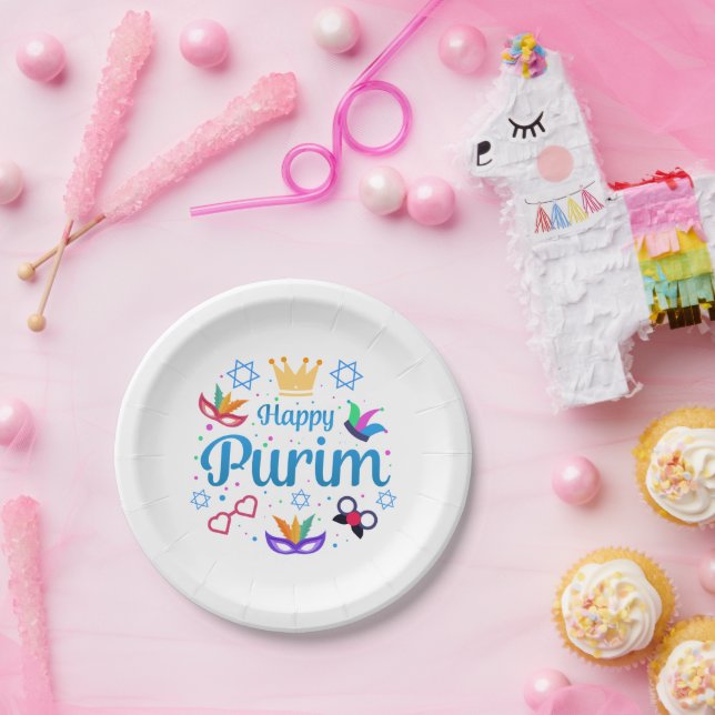 Happy Purim Pappteller (Party)