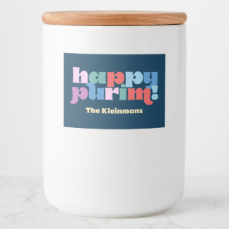 Happy Purim sameach label for mishloach manot Lebensmitteletikett