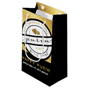 HAPPY PURIM Script Personalisiert Mishloach Manos Kleine Geschenktüte