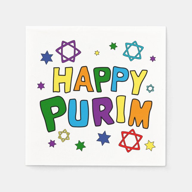 Happy Purim! Servietten (Vorderseite)