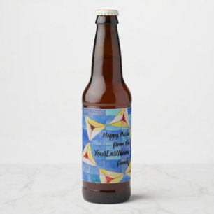 Happy Purim von Ihrer Familie - Bierflaschen-Etike Bierflaschenetikett
