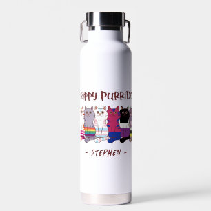 Happy Purride - LGBTQ Pride Cats Trinkflasche