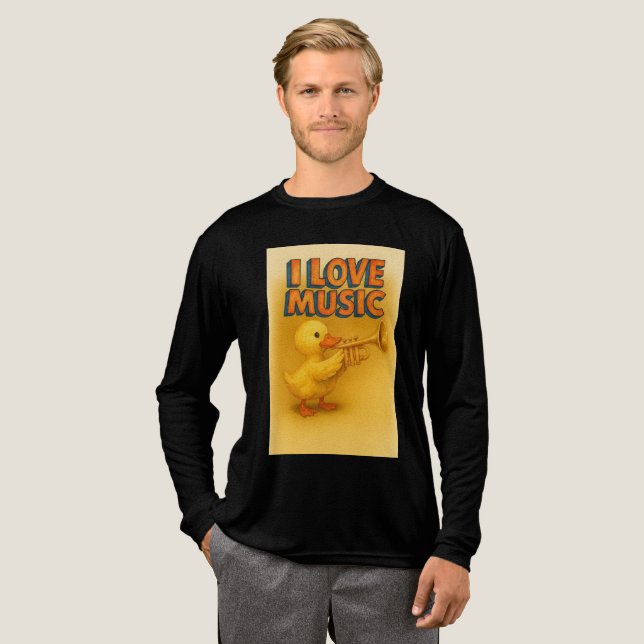 Happy Quack Melody Tri-Blend Shirt (Volle Vorderseite)