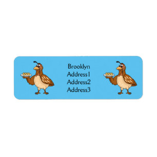 Happy quail mit Eiern Cartoon