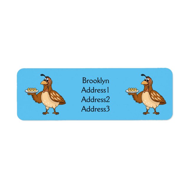 Happy quail mit Eiern Cartoon (Vorne)