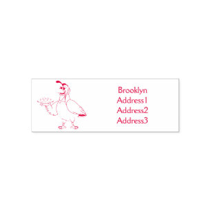 Happy quail mit Eiern Cartoon Permastempel