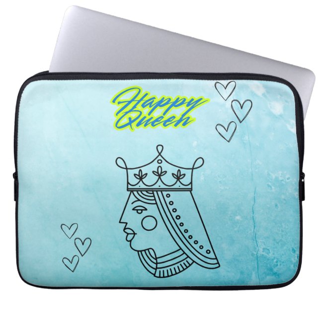 Happy Queen Laptopschutzhülle (Vorderseite)