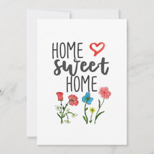 Happy Quote Zuhause Sweet Zuhause Blume Einladung