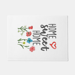 Happy Quote Zuhause Sweet Zuhause Blume Fußmatte