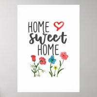 Happy Quote Zuhause Sweet Zuhause Blume