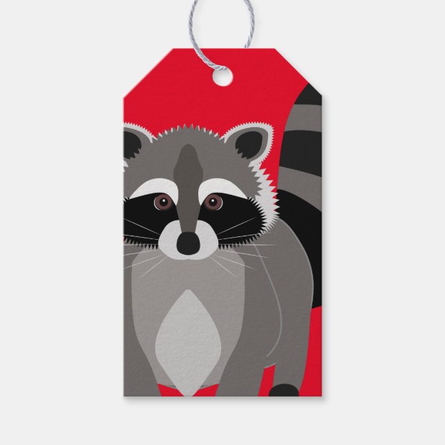 Happy Raccoon Day Racoon Weihnachten Geschenkanhänger (Vorderseite)