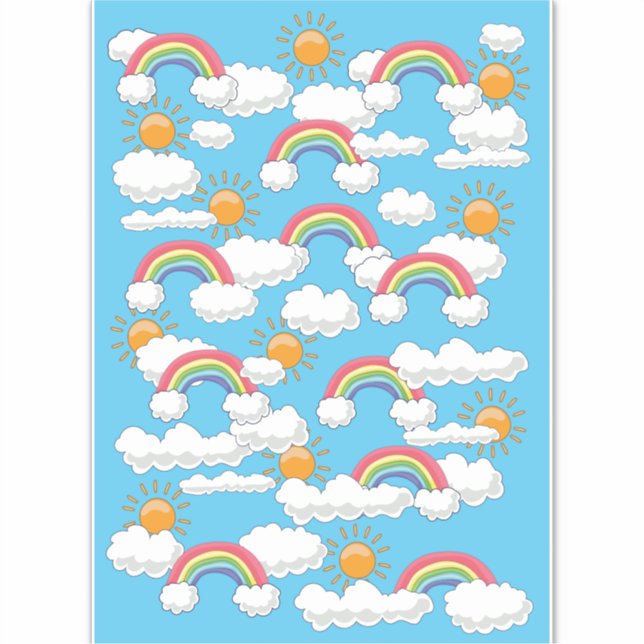 Happy Rainbow Aufkleber (Vorderseite)