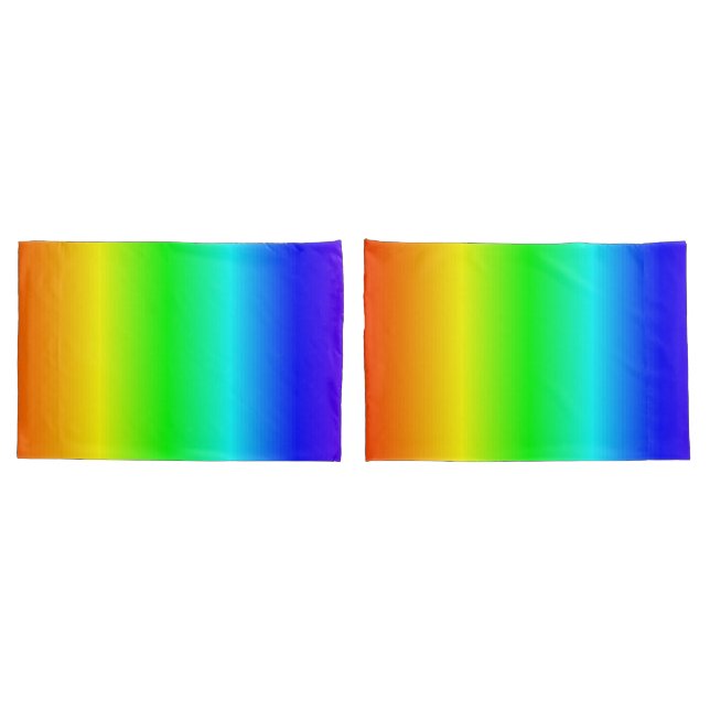 Happy Rainbow Colors Gradient Stripes Kissenbezug (Rückseite-Set)