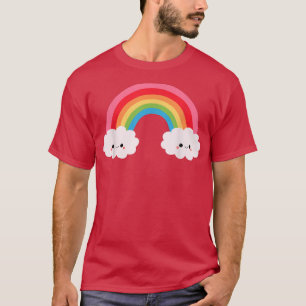 Happy Rainbow Lächelnde Wolken und Regenbogen-T-Sh T-Shirt