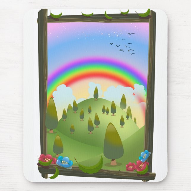 Happy Rainbow Landscape Mousepad (Vorne)