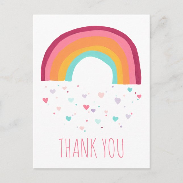Happy Rainbow Magic - Danke Postkarte (Vorderseite)