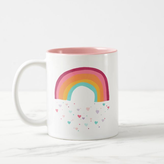 Happy Rainbow Magic Zweifarbige Tasse (Links)