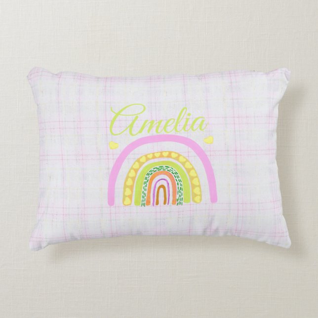 Happy Rainbow 'Now That You're In The World' Dekokissen (Vorderseite)