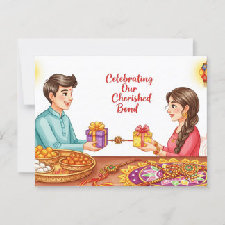 Happy Rakhi, Raksha Bandhan Postkarte