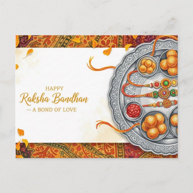 Happy Rakhi, Raksha Bandhan Postkarte (Vorderseite)