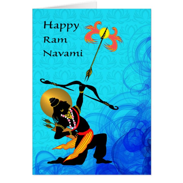 Happy Ram Navami, Lord Rama mit flammendem Pfeil (Vorne)