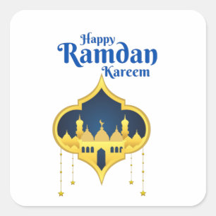 Happy Ramadan Kareem 2022  Quadratischer Aufkleber