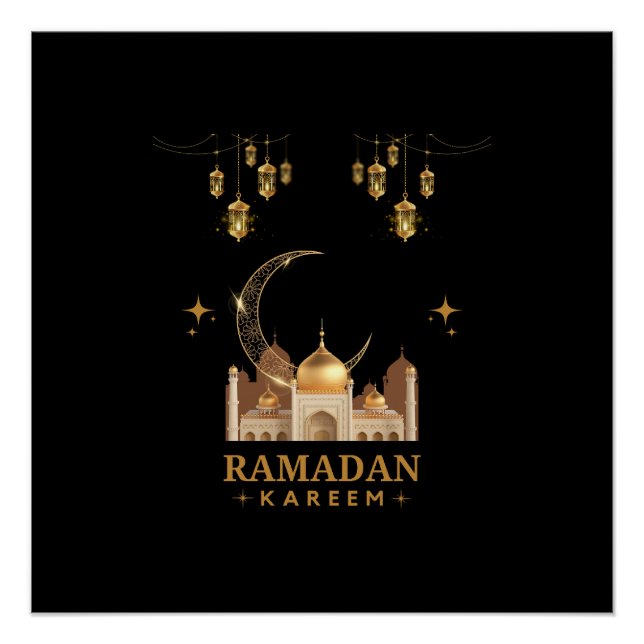 Happy Ramadan Kareem - Eid Mubarak Grüße Poster (Vorderseite)