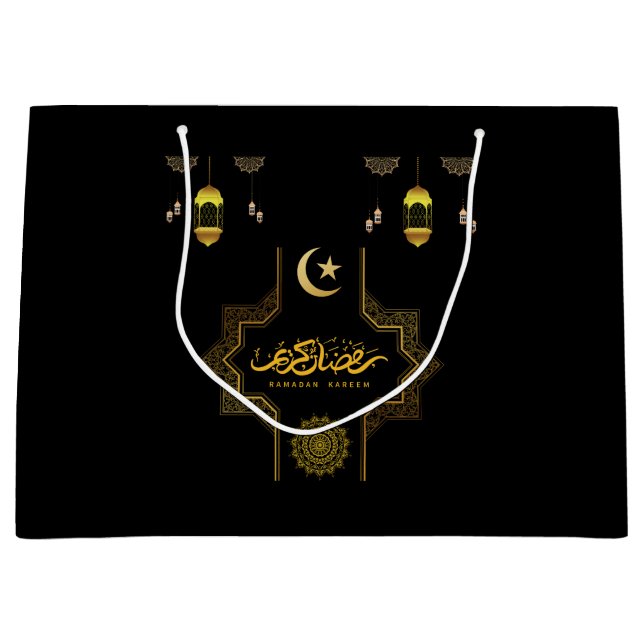 Happy Ramadan Kareem -Eid Mubarak Wishes  Holiday  Große Geschenktüte (Vorderseite)