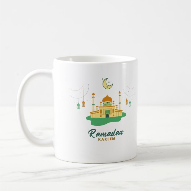 Happy Ramadan Kareem und Eid Mubarak 2022 Kaffeetasse (Links)