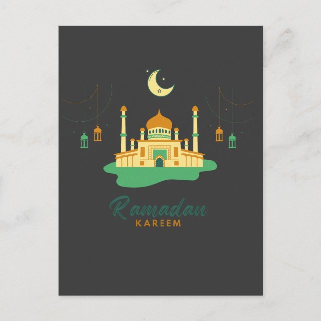 Happy Ramadan Kareem und Eid Mubarak 2022 Postkarte (Vorderseite)