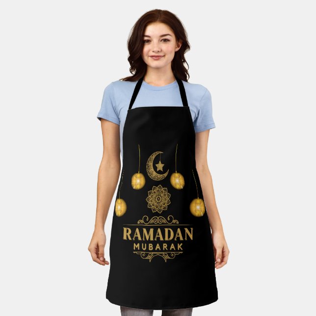 Happy Ramadan Kareem und Eid Mubarak 2023 Urlaub Schürze (Getragen)