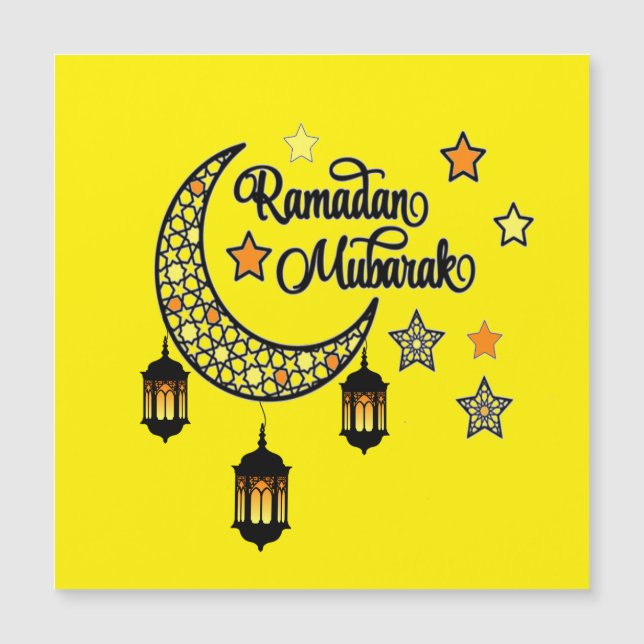 Happy Ramadan Kareem und Eid Mubarak 2024 Magnetkarte (Vorderseite)