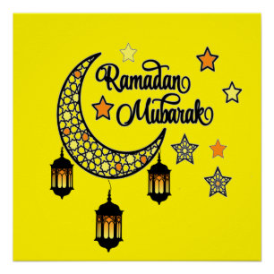 Happy Ramadan Kareem und Eid Mubarak 2024 Poster
