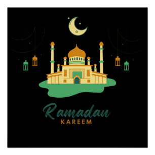 Happy Ramadan Kareem und Eid Mubarak 2024 Poster