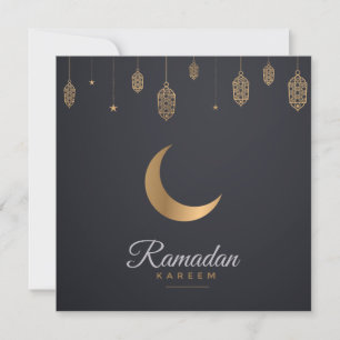 Happy Ramadan Mubarak   Ramadan Kareem Gold Muslim Feiertagskarte